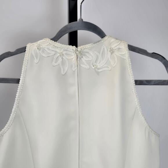 Vintage Blushe by Spiegel Ivory Pearl Beaded Lace Top Regency Bridgerton Plus 14 - Picture 5 of 8